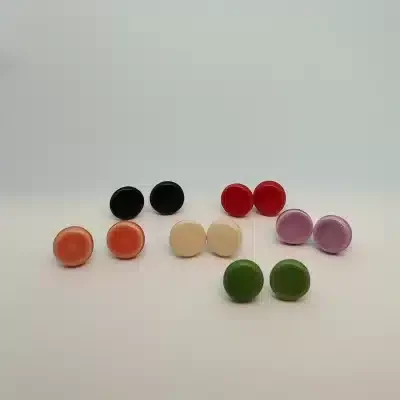 small round ceramics earrings