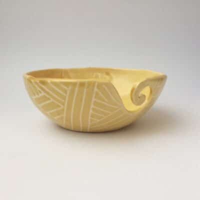 Yarn bowl - yellow