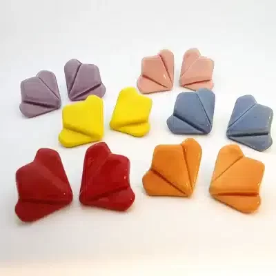 geometric unique style earrings medium model size stainless steel