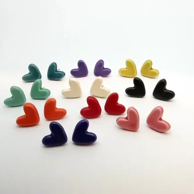 small hearts model earrings stainless steel