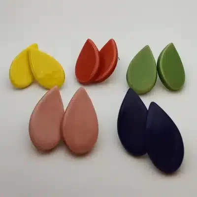 drop shape earrings medium model size stainless steel