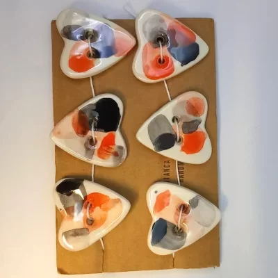 Hearts Black and OrangeFluo