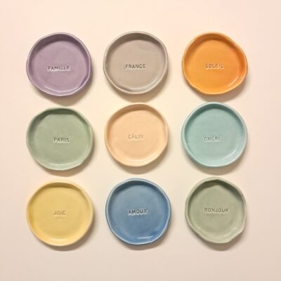 FRENCH WORDS JEWELLERY DISH