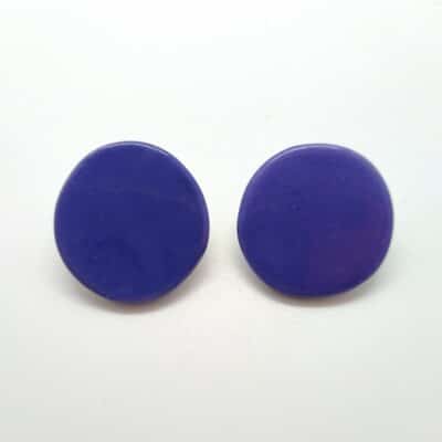 big rounded earrings ceramics and stainless steel